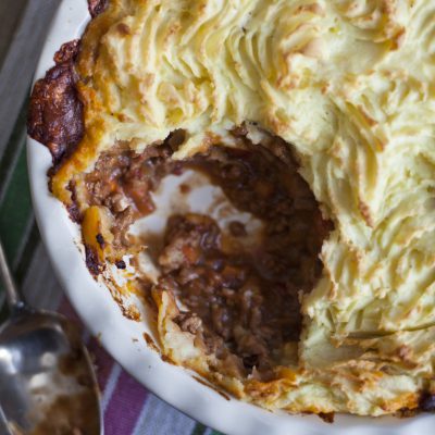 cottage pie with cheesy mash